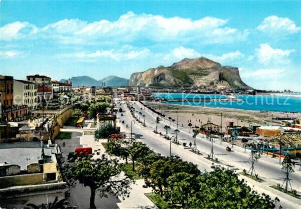 Palermo Sicilia Foro Italico e Monte Pellegrino