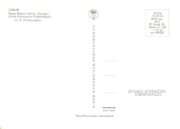 Lublin Lubelskie Hotel Europa Rathaus – Bild 2