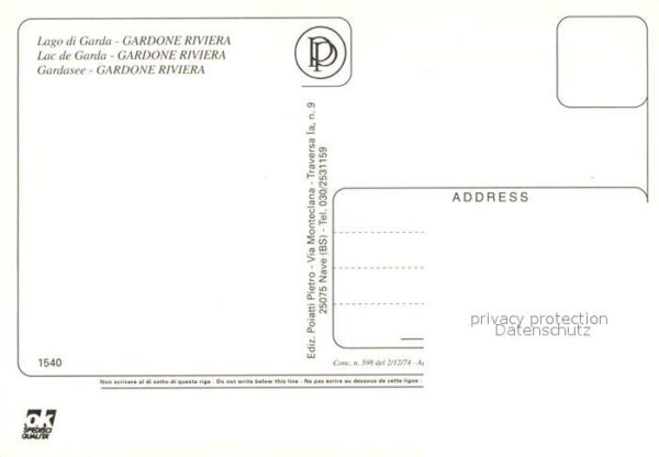 Gardone Garda Fliegeraufnahme Gardasee – Bild 2