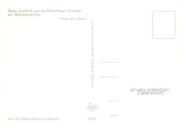 Steyr Enns Oberoesterreich Blick von Minichmayr-Terrasse zur Micha – Bild 2