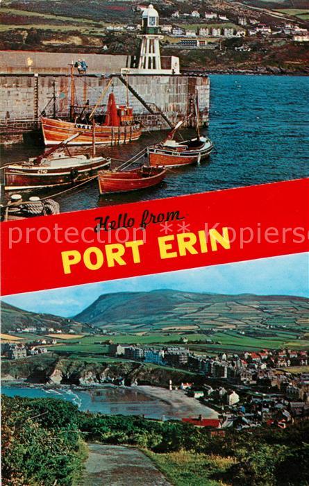 Port Erin Harbour Fishing boats Landscape