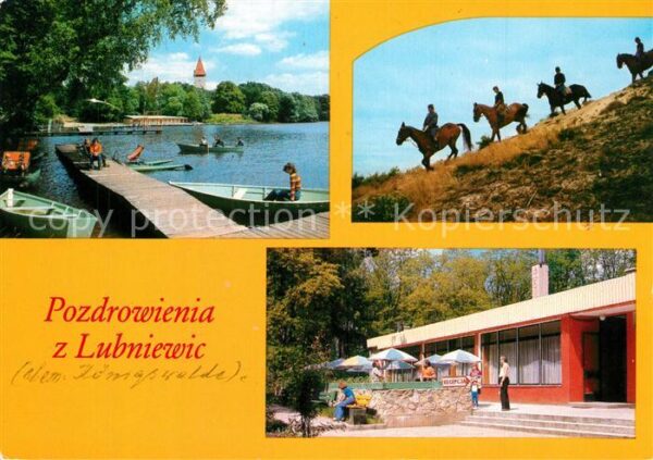 Lubniewice Partie am Kranichsee Bootssteg Gaststät
