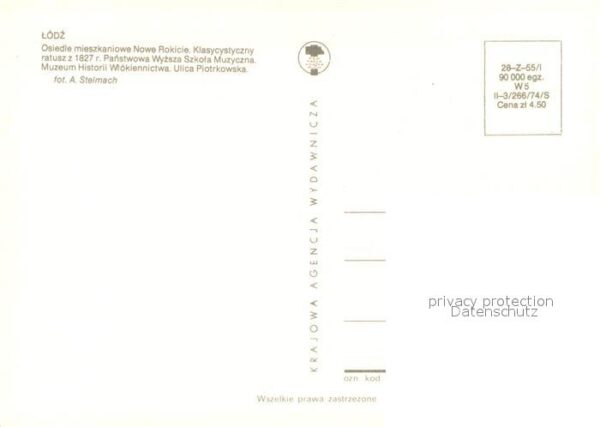Litzmannstadt Lodz Wohnsiedlung Hochhäuser Rathaus Musik-H – Bild 2