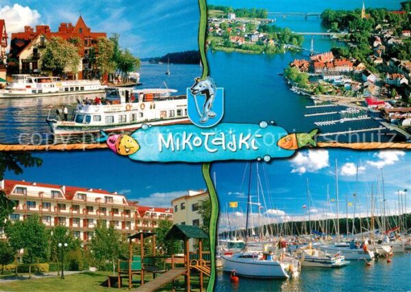 Mikolajki Ostpreussen Fahrgastschiff Hotelanlage Kinderspielp
