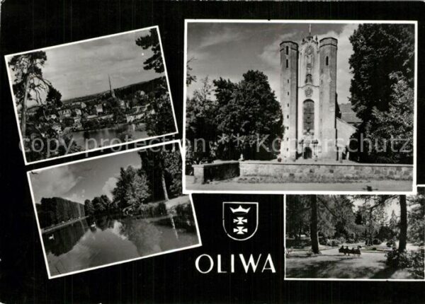 Oliwa Stadtpanorama Kanal Parkanlagen Kirche