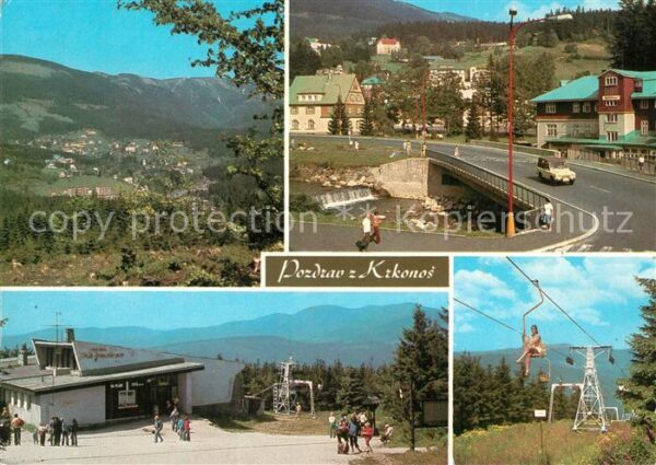 Spindleruv Mlyn Spindlermuehle Panorama Ortsmotiv Bergstation Sesselli