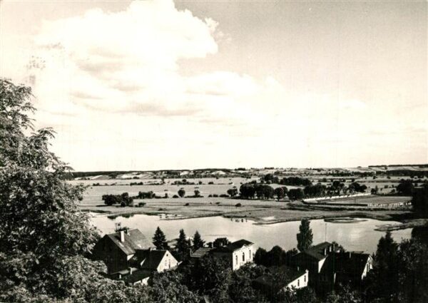 Krosno Odrzanskie Widok znad brzegow Odry Panorama Blick