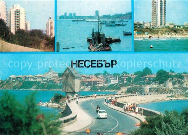 Nessebar Nessebyr Nessebre Panorama Hafen Strand Hochhäuser