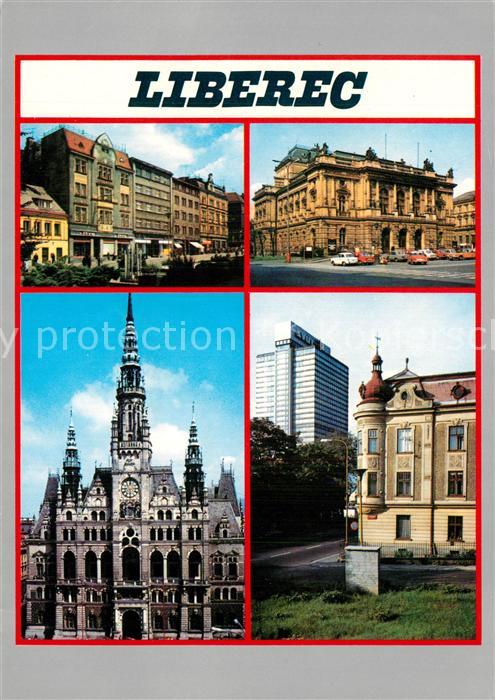 Liberec Motive Altstadt Rathaus Hochhaus