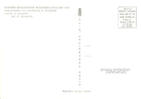 Gdansk Pomnik Bohaterow Westerplatte Denkmal H – Bild 2