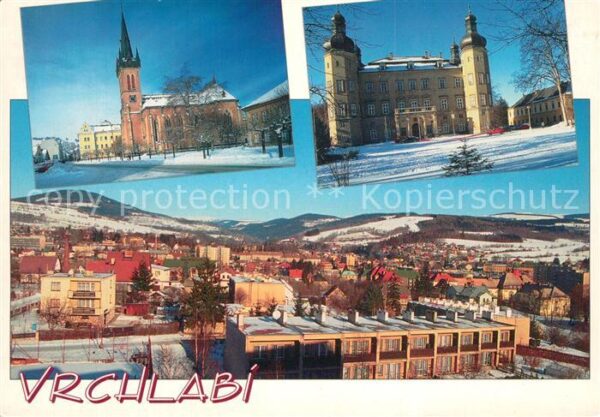 Vrchlabi Stadtpanorama Kirche Schloss
