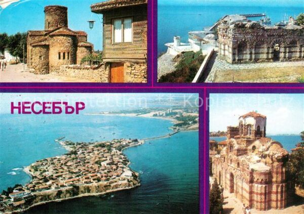 Nessebar Nessebyr Nessebre Alte Kirchen Halbinsel Fliegeraufnahme