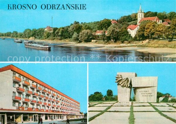 Krosno Odrzanskie Binnenschifffahrt Frachtkähne Oder Kirc