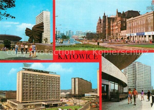 Katowice Denkmal Hochhaus Armii Czerwonej Strass