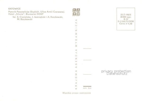 Katowice Denkmal Hochhaus Armii Czerwonej Strass – Bild 2