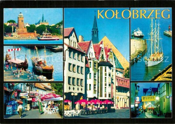 Kolobrzeg Polen Leuchtturm Hafen Motiv in Innenstadt St