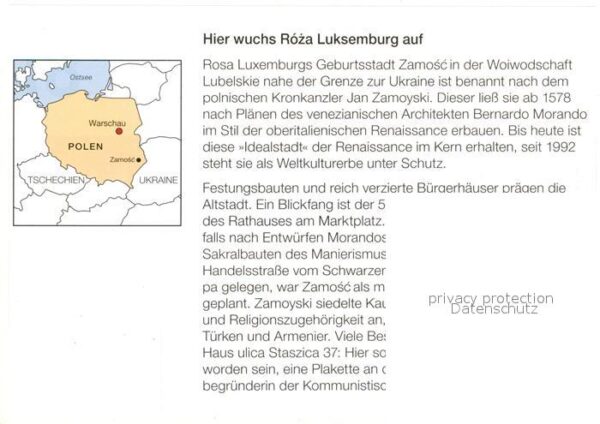 Zamosc Poland Geburtsort von Rosa Luxembourg – Bild 2