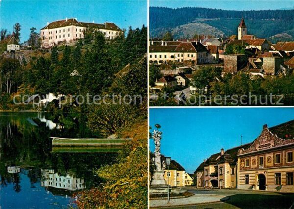Drosendorf-Zissersdorf Ortsansicht mit Kirche Schloss an der T