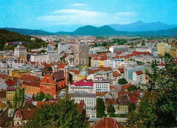 Ljubljana Laibach Panorama Blick über die Stadt