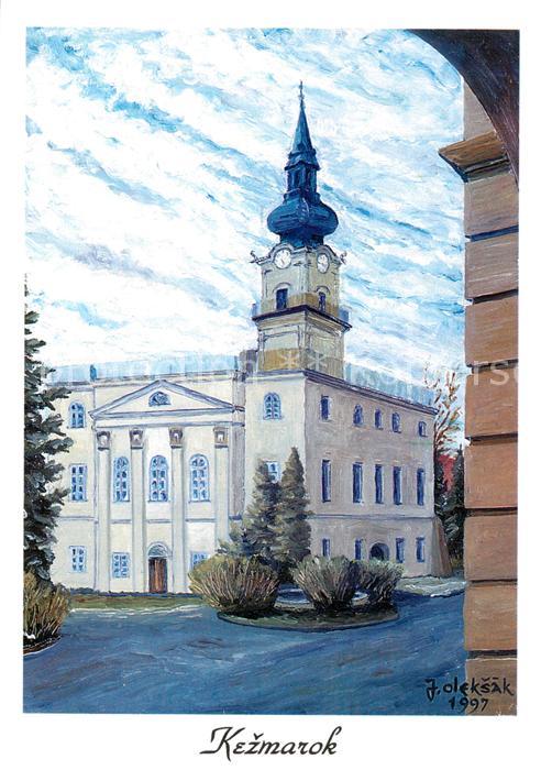Kezmarok Radnica Rathaus J. Oleksak Künstlerkart