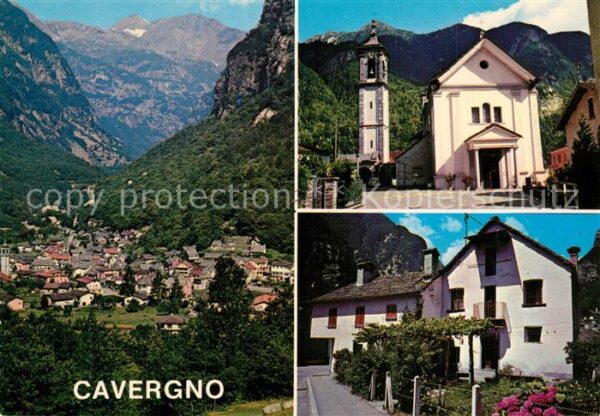 Cavergno Panorama Valle Maggia Chiesa