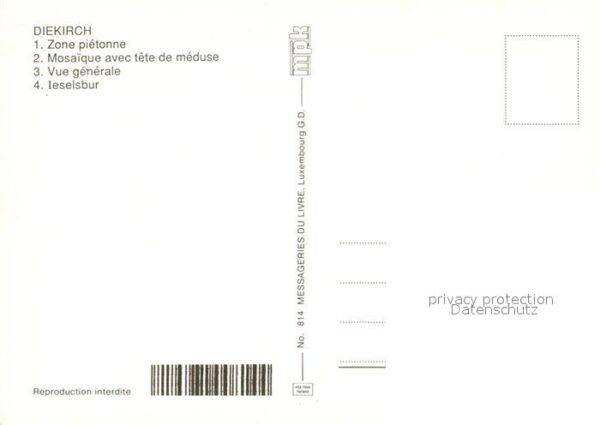 Diekirch Zone piétonne Mosaique avec tête de méd – Bild 2