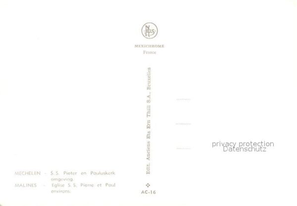 Malines Mechelen Flandre Eglise S.S. Pierre et Paul environs Mon – Bild 2
