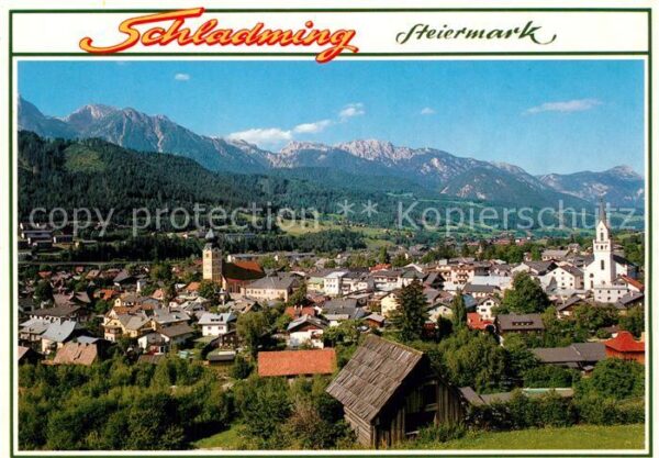 Schladming Obersteiermark Panorama Alpenstadt in der Dachstein Ta