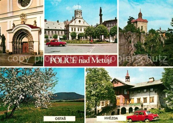Police nad Metuji Kirche Portal Platz Rathaus Kapelle Fel