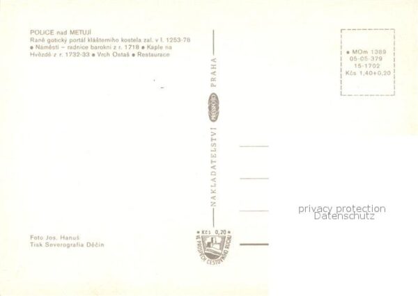 Police nad Metuji Kirche Portal Platz Rathaus Kapelle Fel – Bild 2