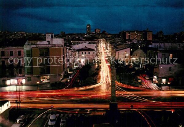 Sassari Stadtpanorama Nachtaufnahme