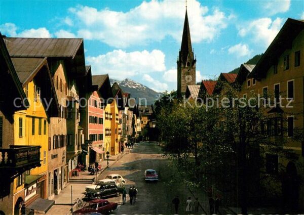 Kitzbuehel Tirol Stadtplatz Kirchturm