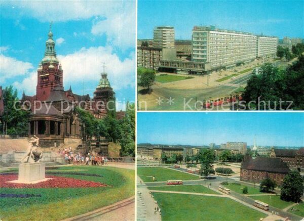 Szczecin Stettin Kirche Denkmal Wohnsiedlung Hochhäuser