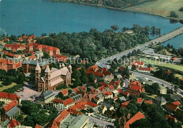 Viborg Vestsjalland Udsigt over Byen med Domkirken luftfoto