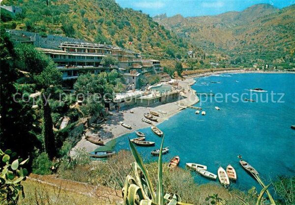 Taormina Sizilien Baia delle Sirene e Atlantis Bay Hotel
