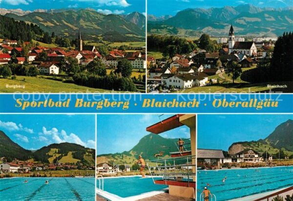 Blaichach Allgaeu Burgberg Panorama Sportbad Sprungturm
