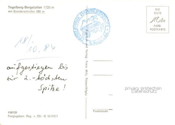 Tegelberg Bergstation mit Branderschrofen Flieger – Bild 2