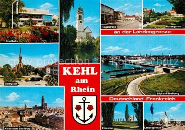 Kehl Rhein Stadthalle Kirche Hauptstrasse Marktpla