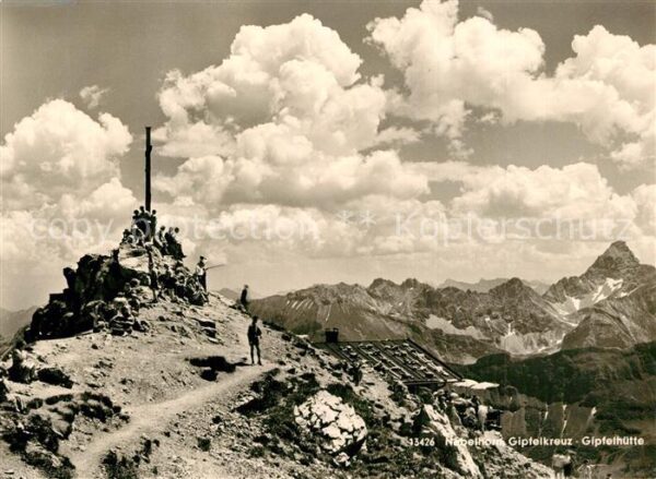 Nebelhorn Gipfelkreuz Gipfelhütte