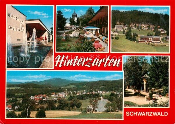 Hinterzarten Springbrunnen Ortsmotiv Panorama Brunne