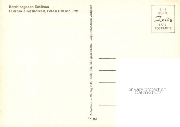 Schoenau Berchtesgaden Feldkapelle mit Kehlstein Hohem Göll un – Bild 2
