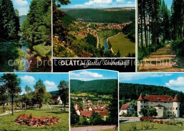Glatt Panorama Waldweg Teilansichten Schloss