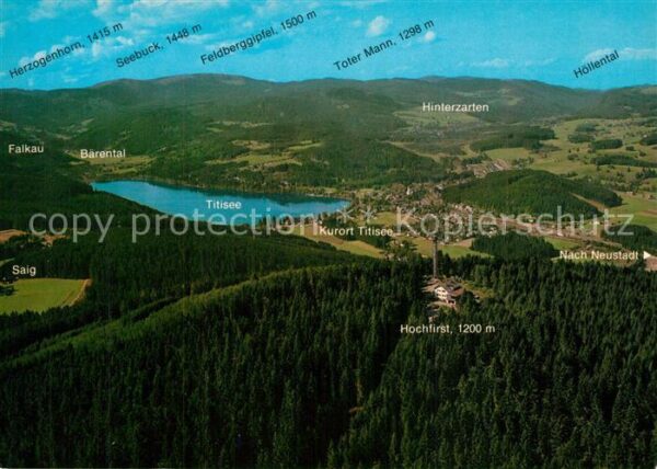 Titisee Blick über den Hochfirst auf Titisee Hi
