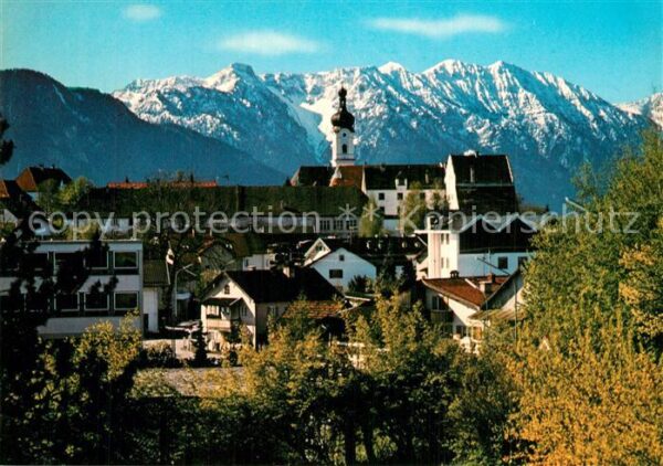 Murnau Staffelsee mit Hoher Kiste und Krottenkpf