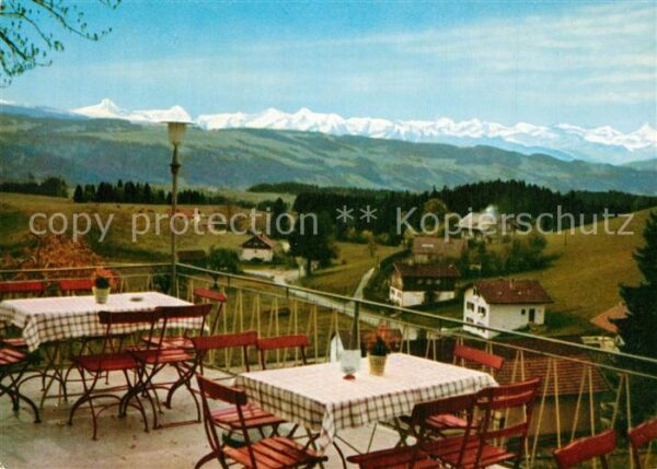 Scheidegg Allgaeu Terrassencafe Fünfländerblick