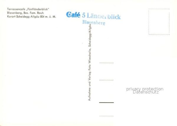 Scheidegg Allgaeu Terrassencafe Fünfländerblick – Bild 2