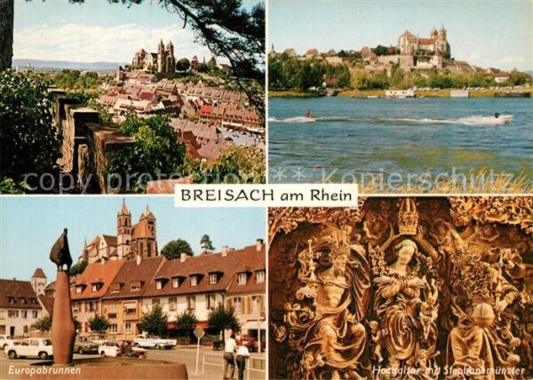 Breisach Rhein Panorama Rheinpartie Europabrunnen Hoch