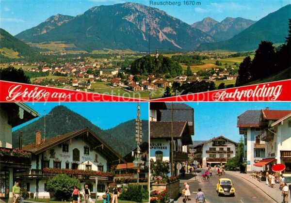 Ruhpolding Panorama mit Rauschberg Gasthaus Ortspa