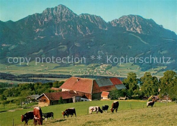 Aufham Anger Strobl Alm am Högel mit Hochstaufen und