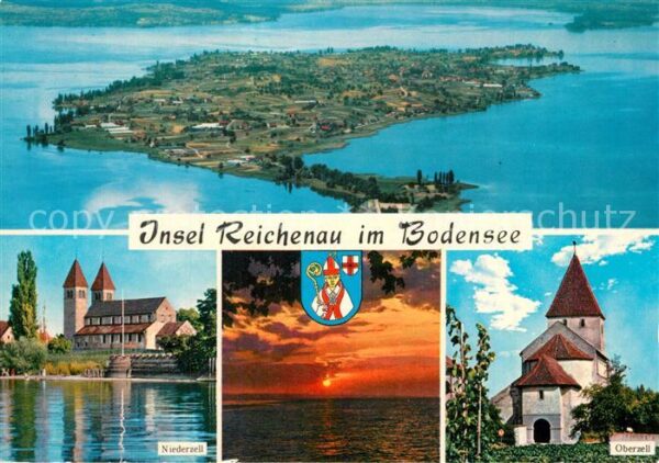 Insel Reichenau Fliegeraufnahme Niederzell Oberzell Kir